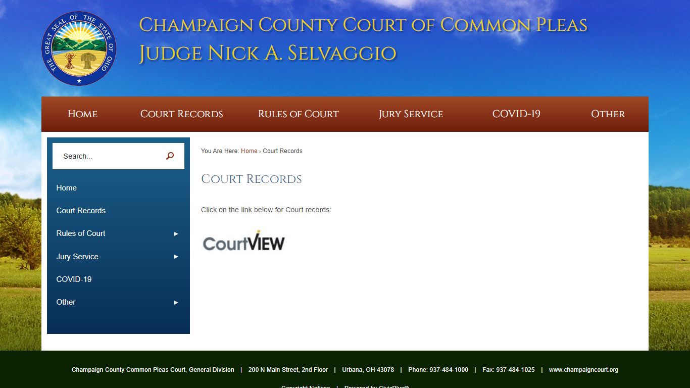 Court Records | Champaign County Common Pleas Court, OH